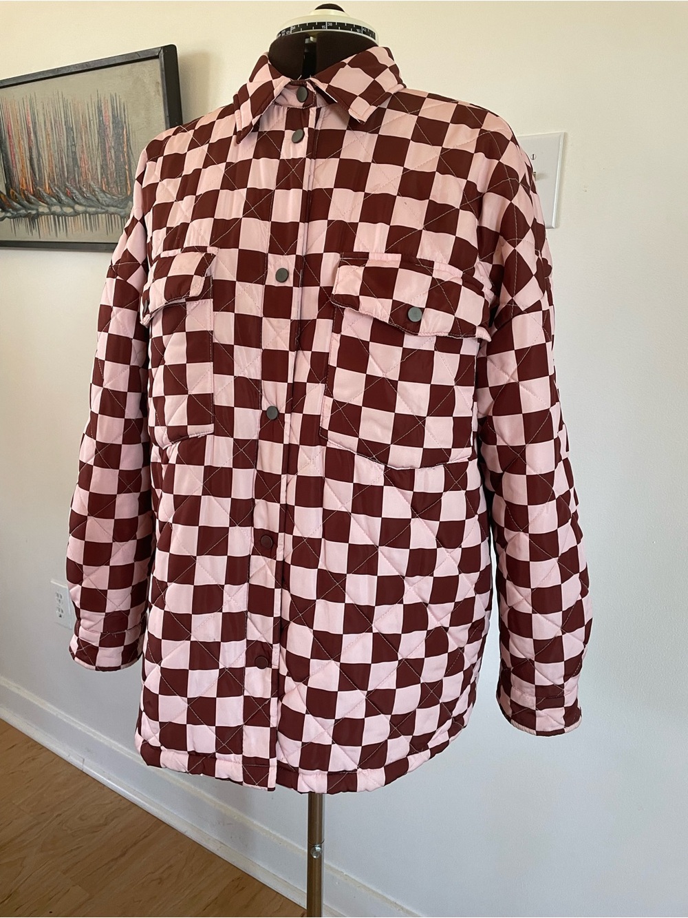 Reserved Ecoware checkered quilted jacket - Picture 2 of 8